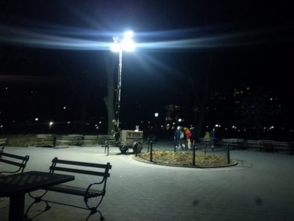 NYPD lights Washington Square Park SouthEast
