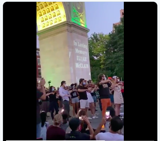 Elijah McClain vigil Washington Square Park 2020