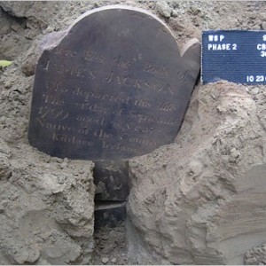 James Jackson Headstone discovered Washington Square Park 2009
